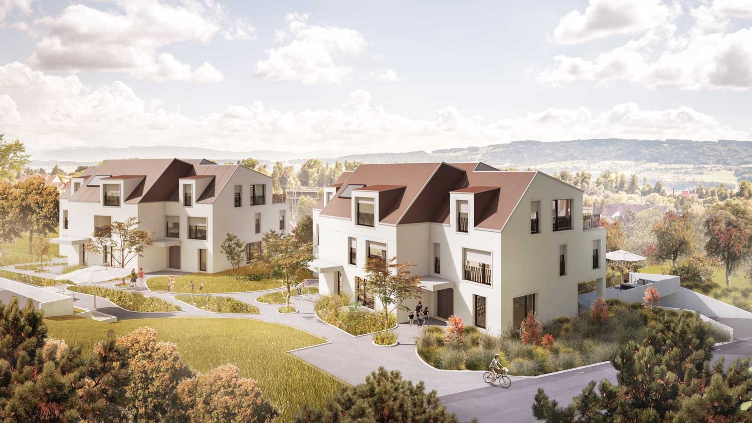 Hegetsberg Uster - Wohnen wie im Einfamilienhaus:  - Eigener Park – eigener Garten